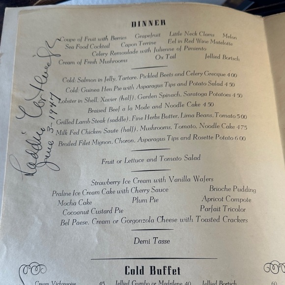 1947 The Starlight Roof Menu - The Waldorf Astoria (Collectible - 13inx11in) 🟢 - Picture 4 of 10